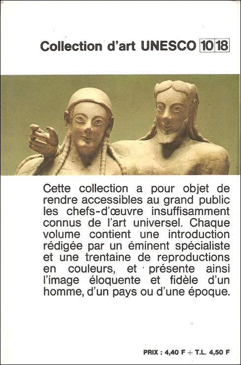 Émeline Richardson, Sculptures étrusques, Paris, collection d’art «Unesco 10/18», Paris, UGE, 1966.