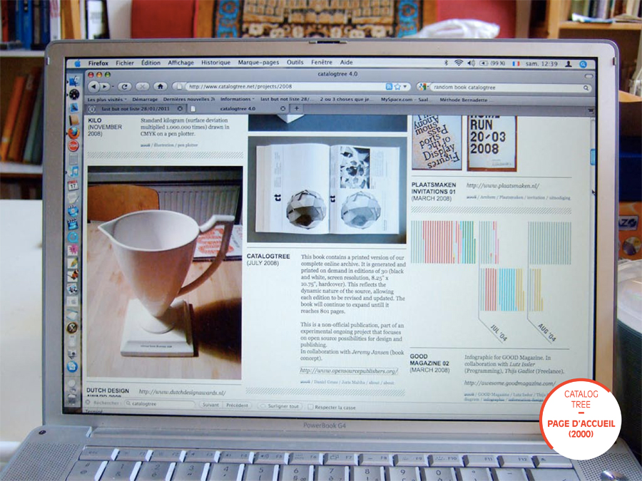 Catalogtree, page d’accueil, 2000