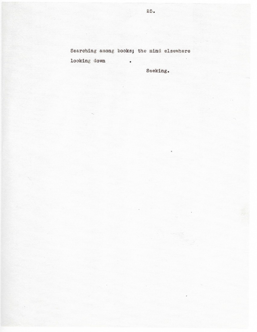 The William Carlos Williams Collection, 1902-1960 (E28 - Plans, notes and drafts for Paterson III, PCMS-0024), The Poetry Collection of The University Libraries, University at Buffalo, The State University of New York – Publié dans Susan Howe, Spontaneous Particulars – The Telepathy of Archives, New York, New Directions Books, 2014.