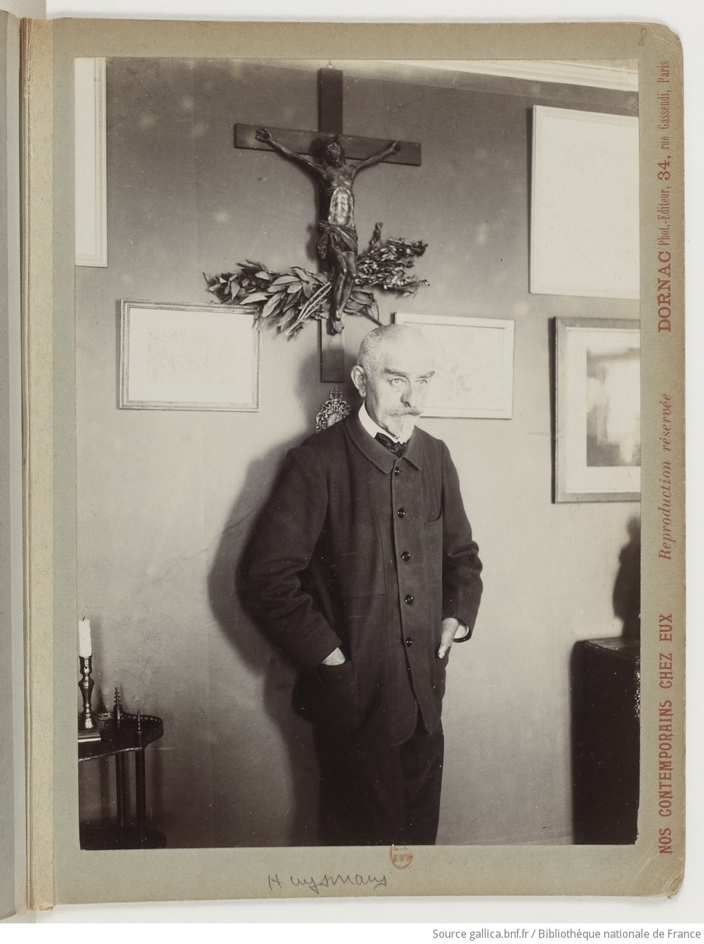 J.-K. Huysmans au 60, rue Babylone, Paris, photographié par Dornac, le 14 avril 1903 